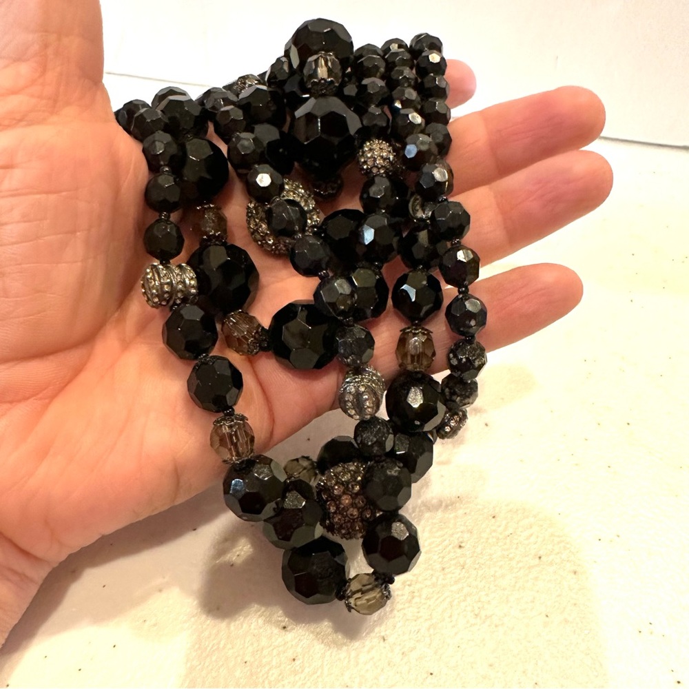 Talbots Necklace Statement- Chunky Multistrand Bl… - image 7